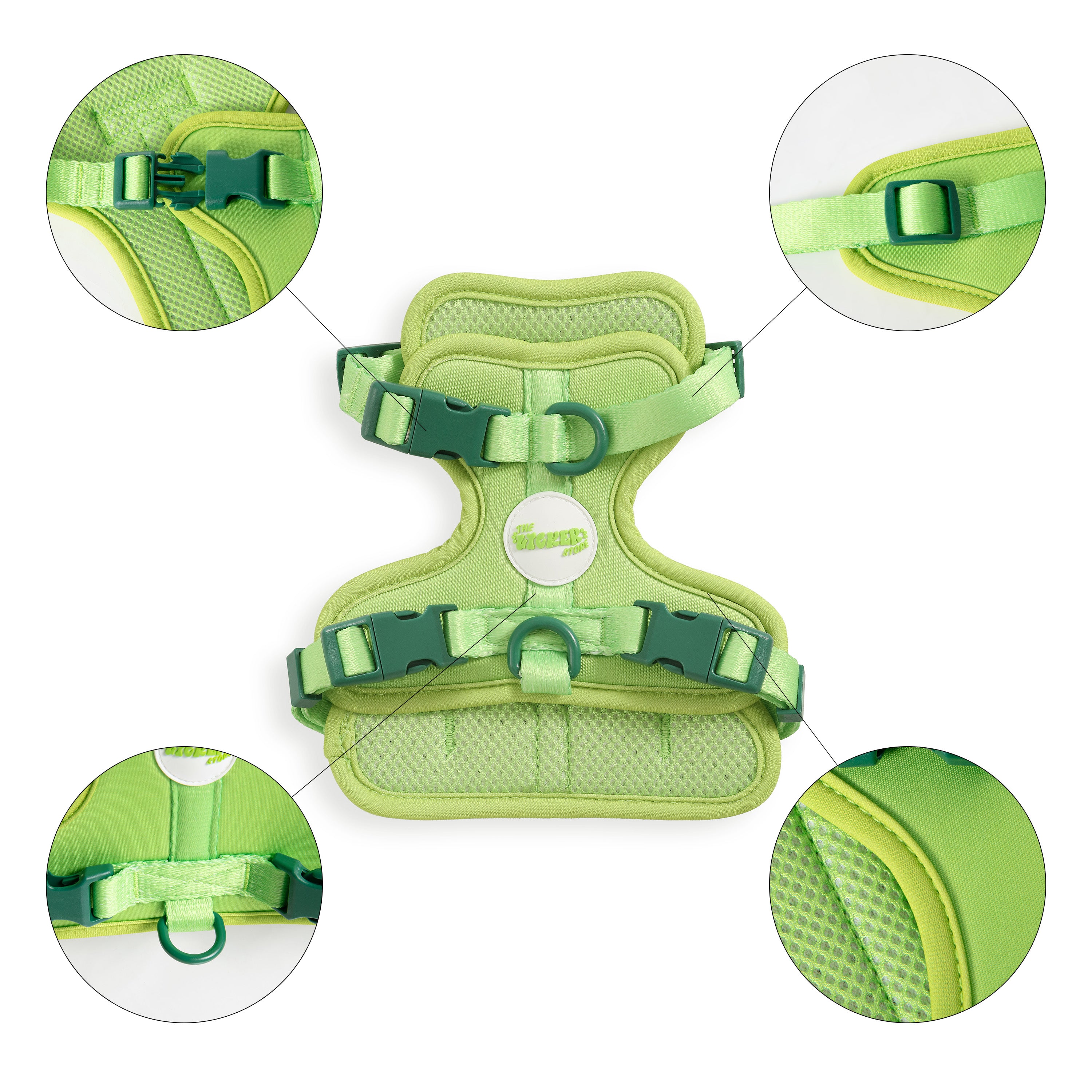 Arlo Adjustable No Pull Pet Harness Light Green Extra Small