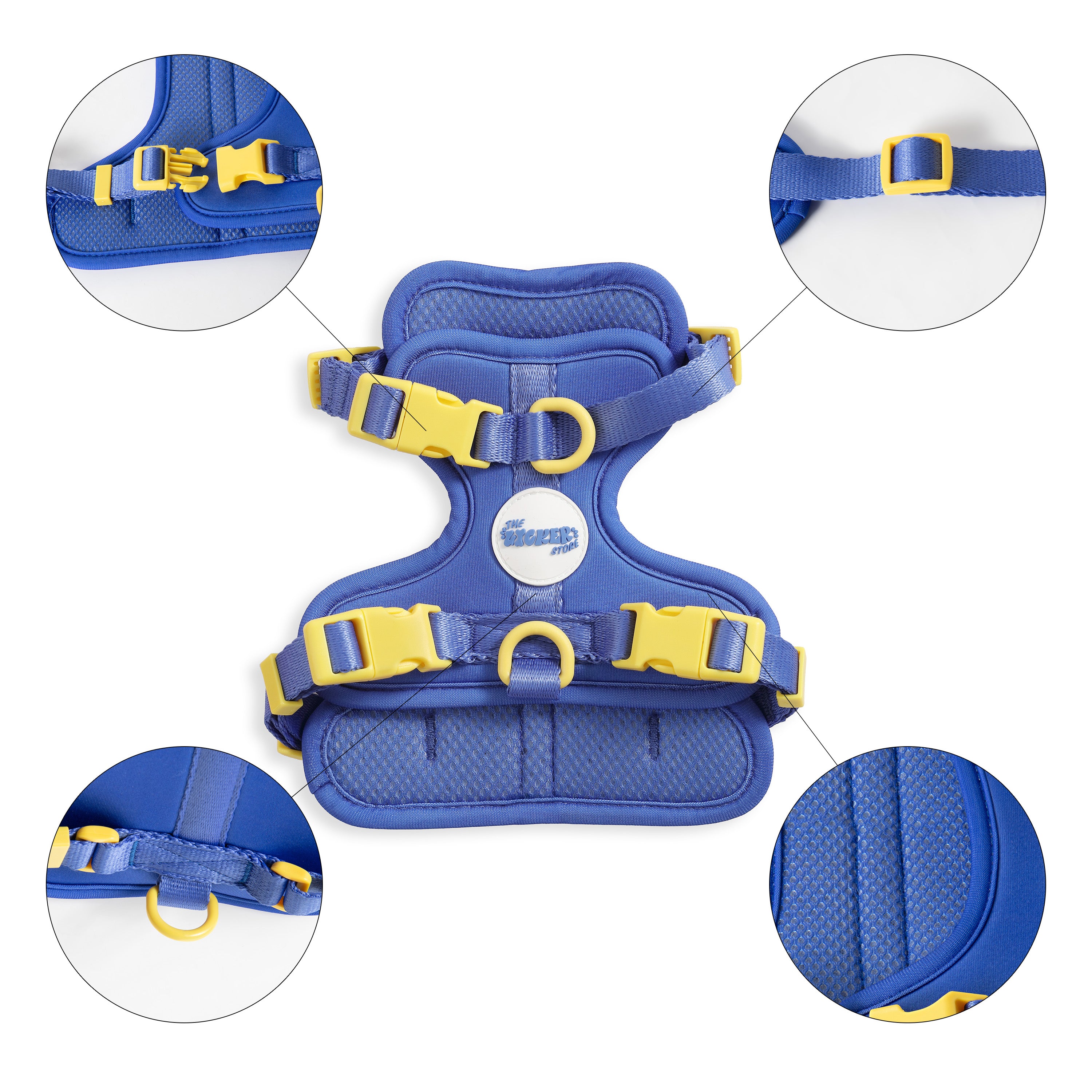 Arlo Adjustable No Pull Pet Harness Dark Blue Extra Small