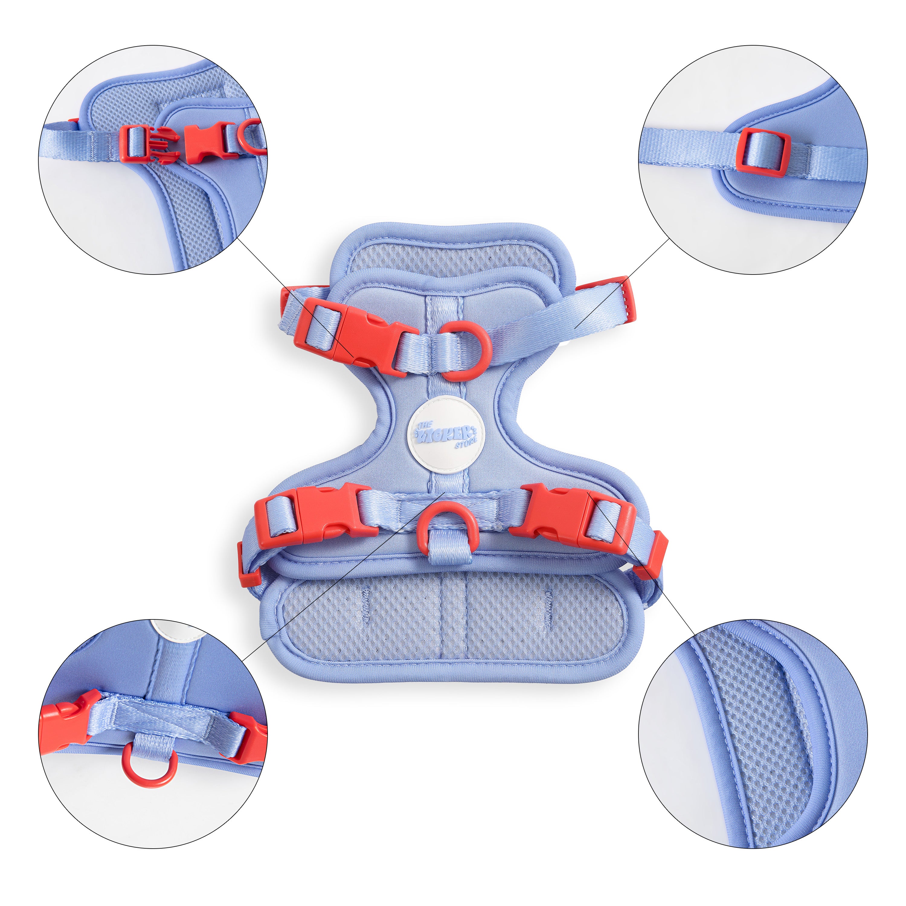 Arlo Adjustable No Pull Pet Harness Periwinkle Extra Small