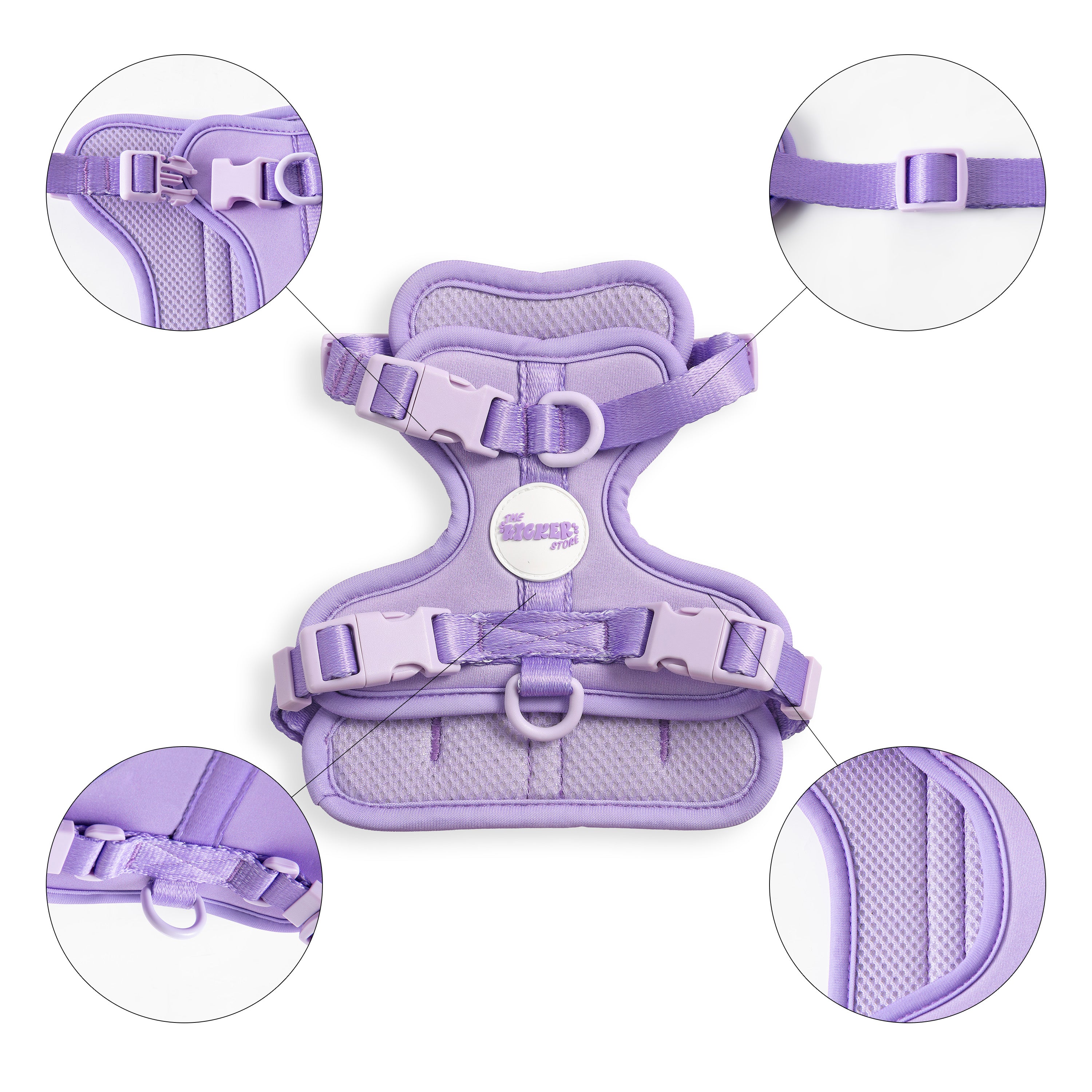 Arlo Adjustable No Pull Pet Harness Purple Extra Small