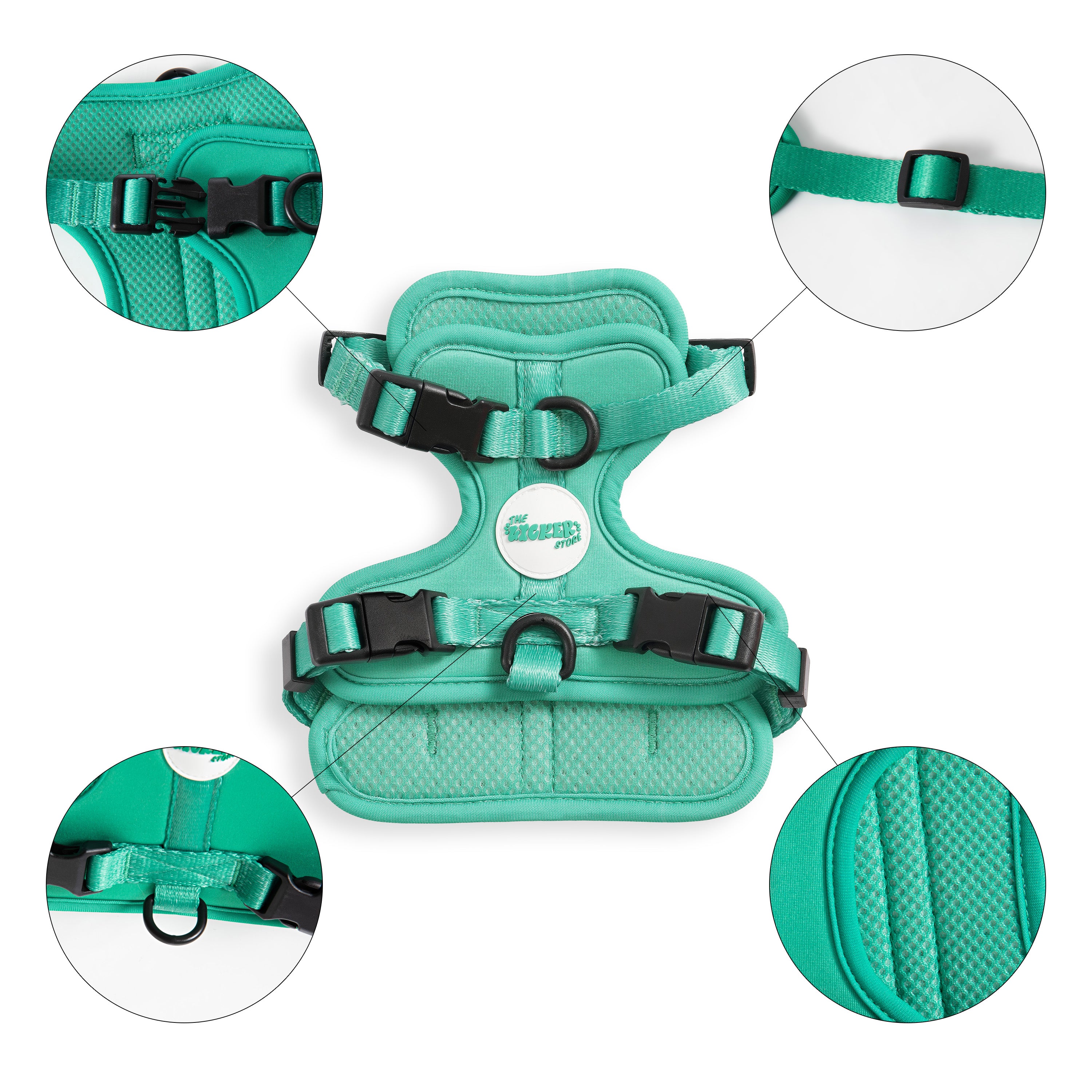 Arlo Adjustable No Pull Pet Harness Emerald