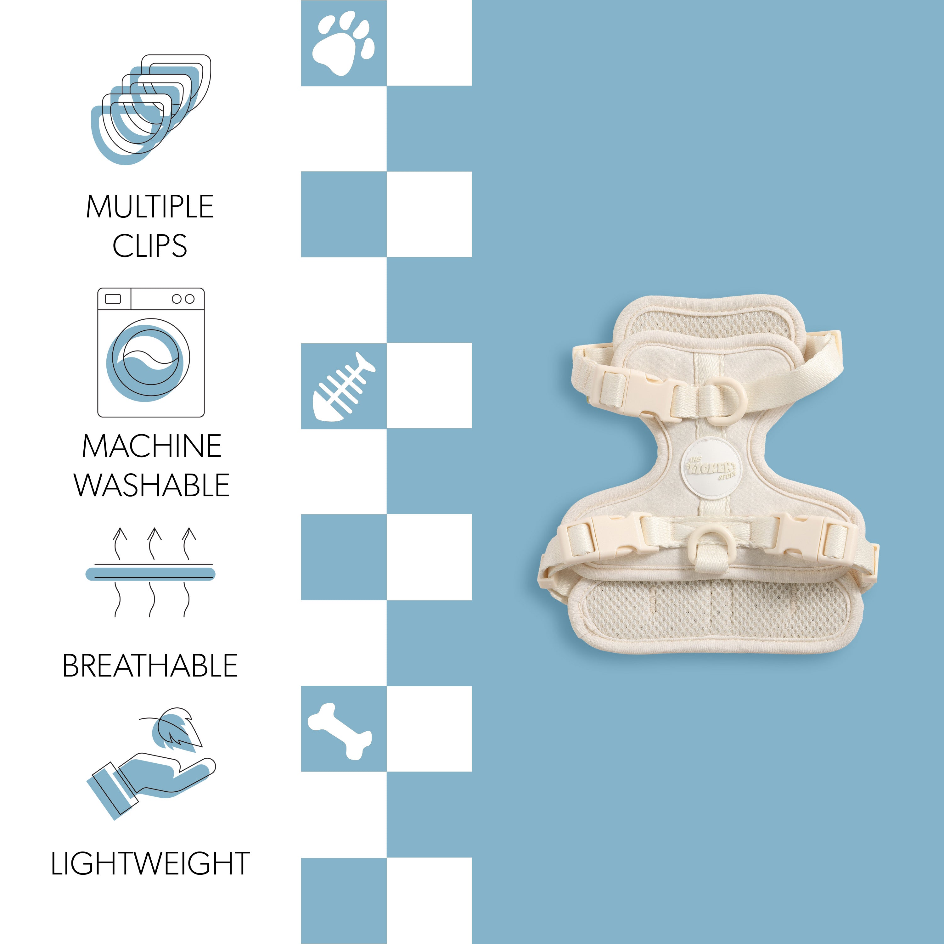 Arlo Adjustable No Pull Pet Harness Almond Extra Small