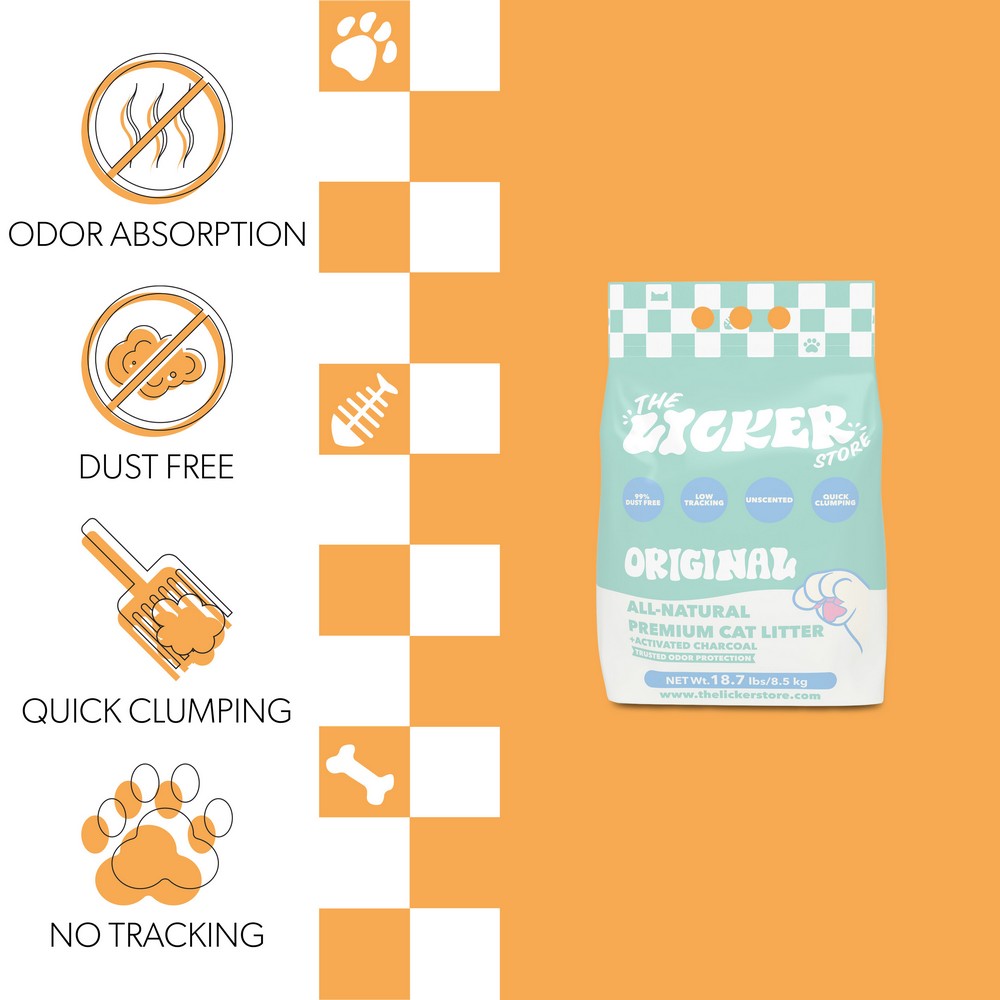 Unscented Clay Cat Litter w/Activated Charcoal