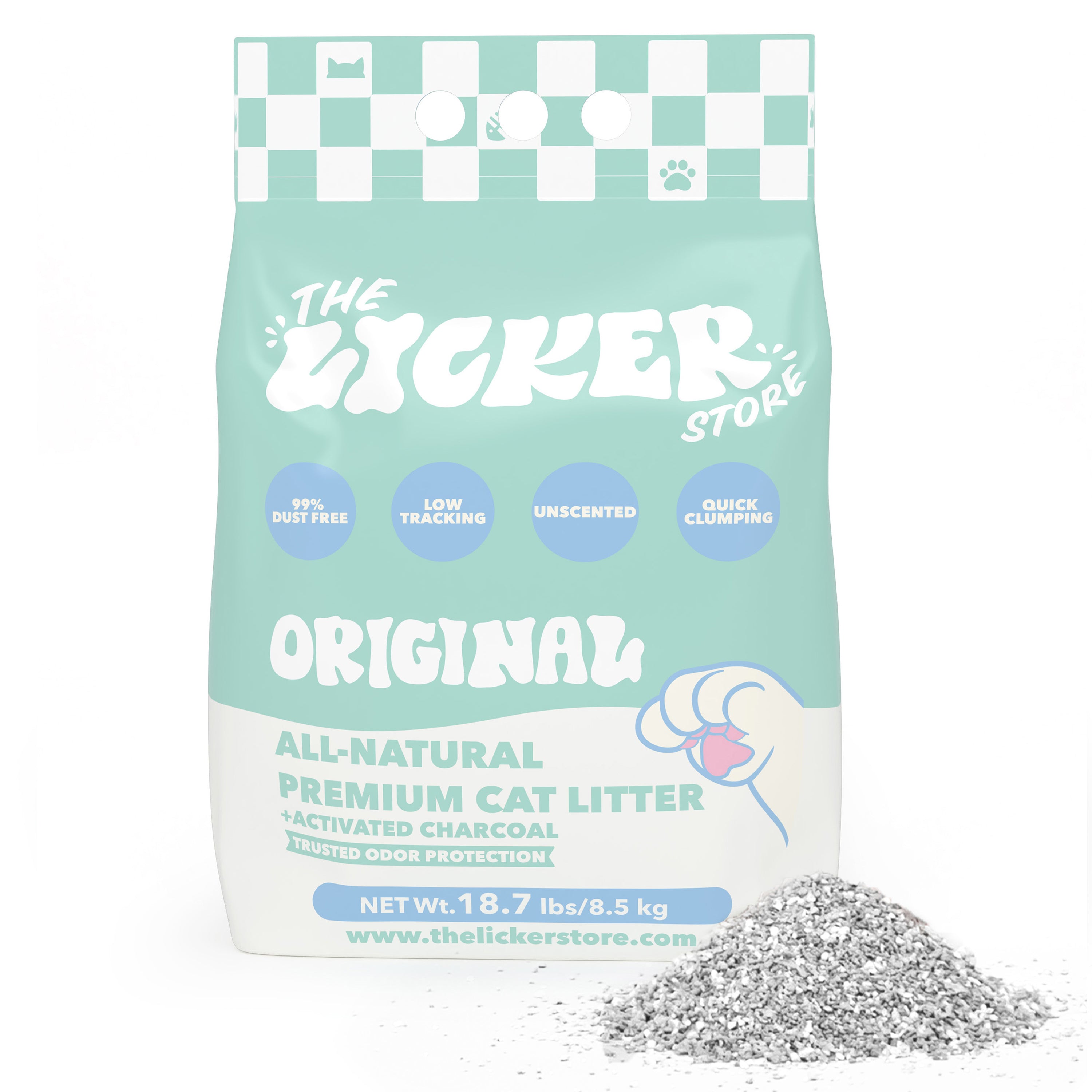 Unscented Clay Cat Litter w/Activated Charcoal