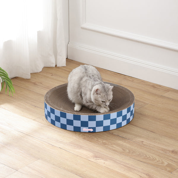 Nelson 20.13" Modern Cardboard Round Bowl Cat Scratcher with Catnip