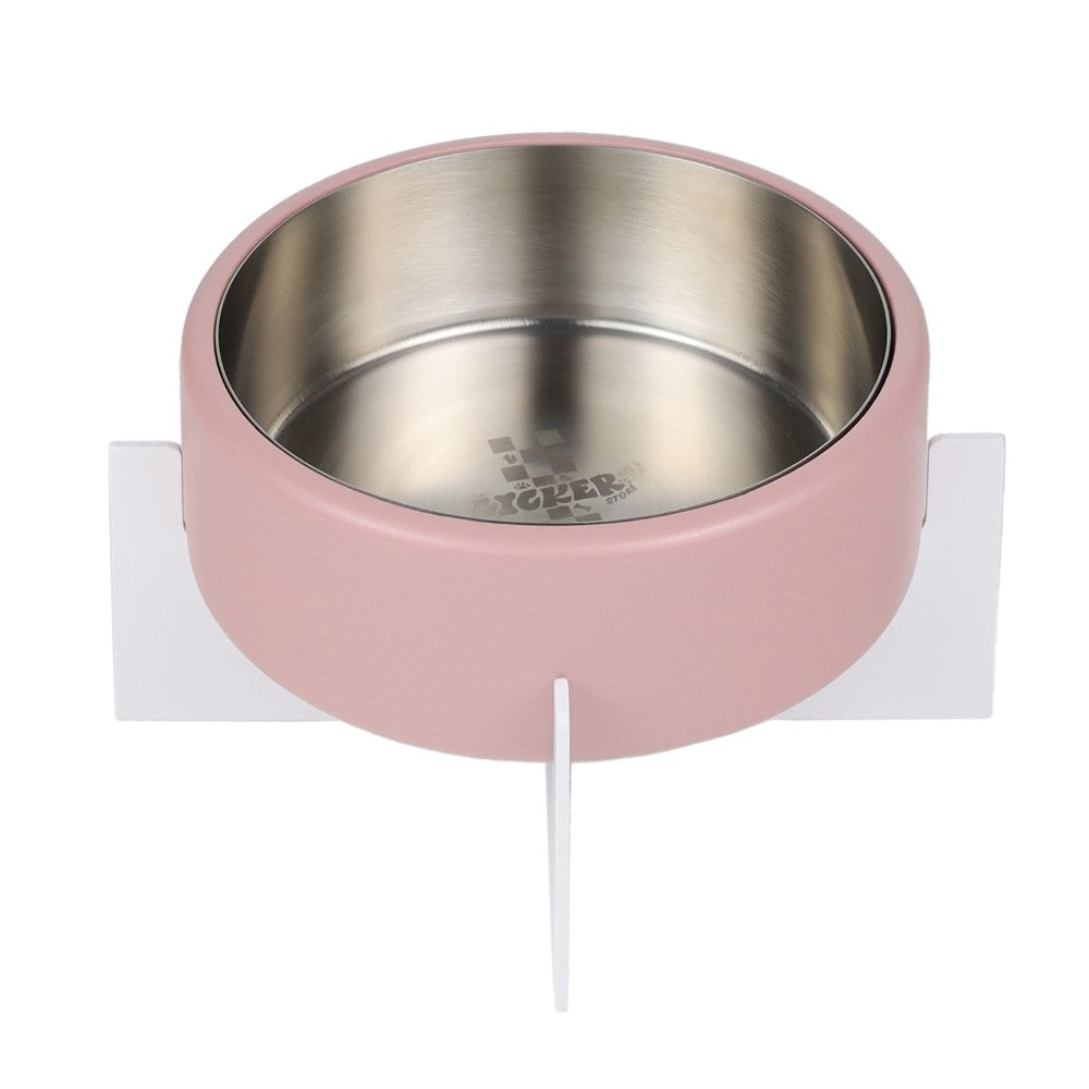 Intersecta Small/Medium Concrete and Stainless Steel Bowl 16oz (2 Cups) with Metal Stand Pet Feeder