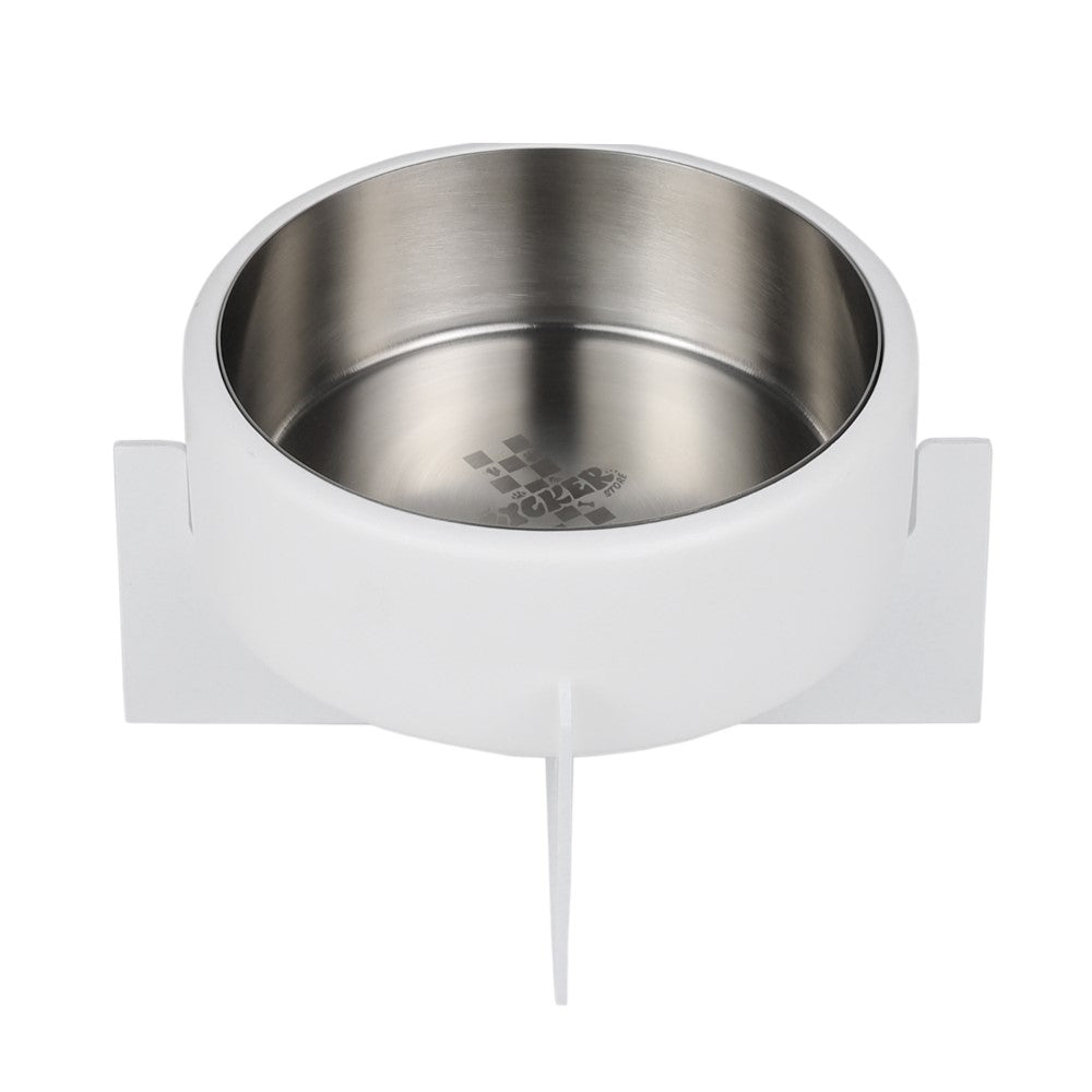 Intersecta Small/Medium Concrete and Stainless Steel Bowl 16oz (2 Cups) with Metal Stand Pet Feeder
