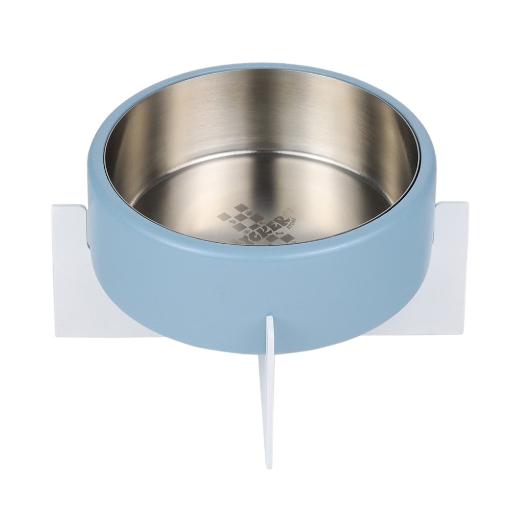 Intersecta Small/Medium Concrete and Stainless Steel Bowl 16oz (2 Cups) with Metal Stand Pet Feeder