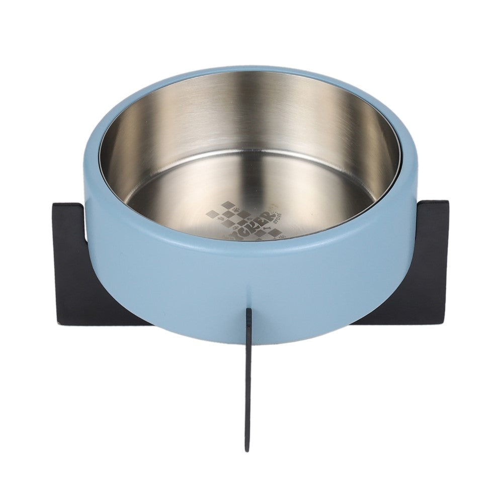 Intersecta Small/Medium Concrete and Stainless Steel Bowl 16oz (2 Cups) with Metal Stand Pet Feeder