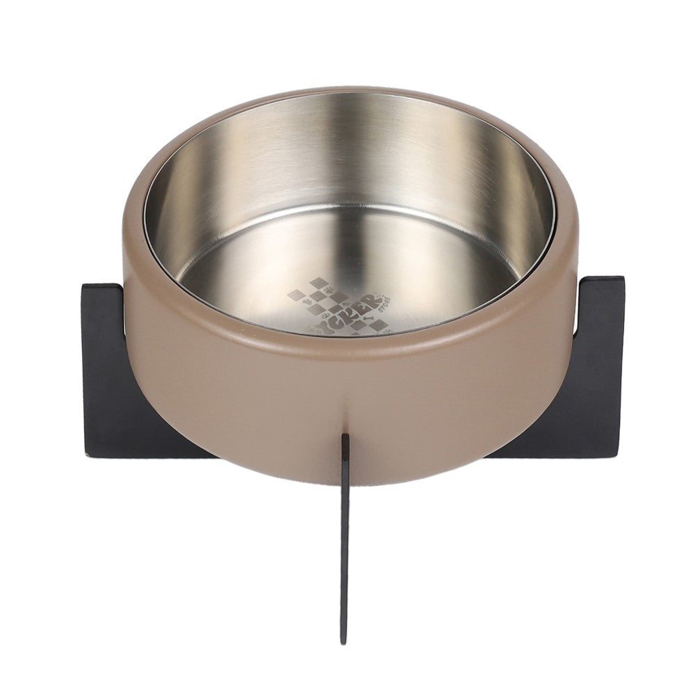 Intersecta Small/Medium Concrete and Stainless Steel Bowl 16oz (2 Cups) with Metal Stand Pet Feeder