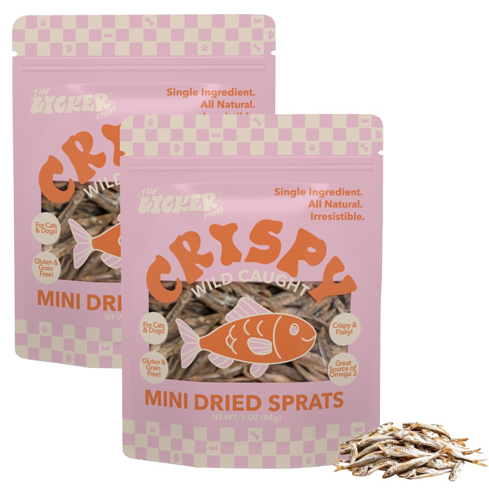 Gluten and Grain-Free Omega-3 Single Ingredient Crunchy Dried Baltic Sprats for Dogs and Cats