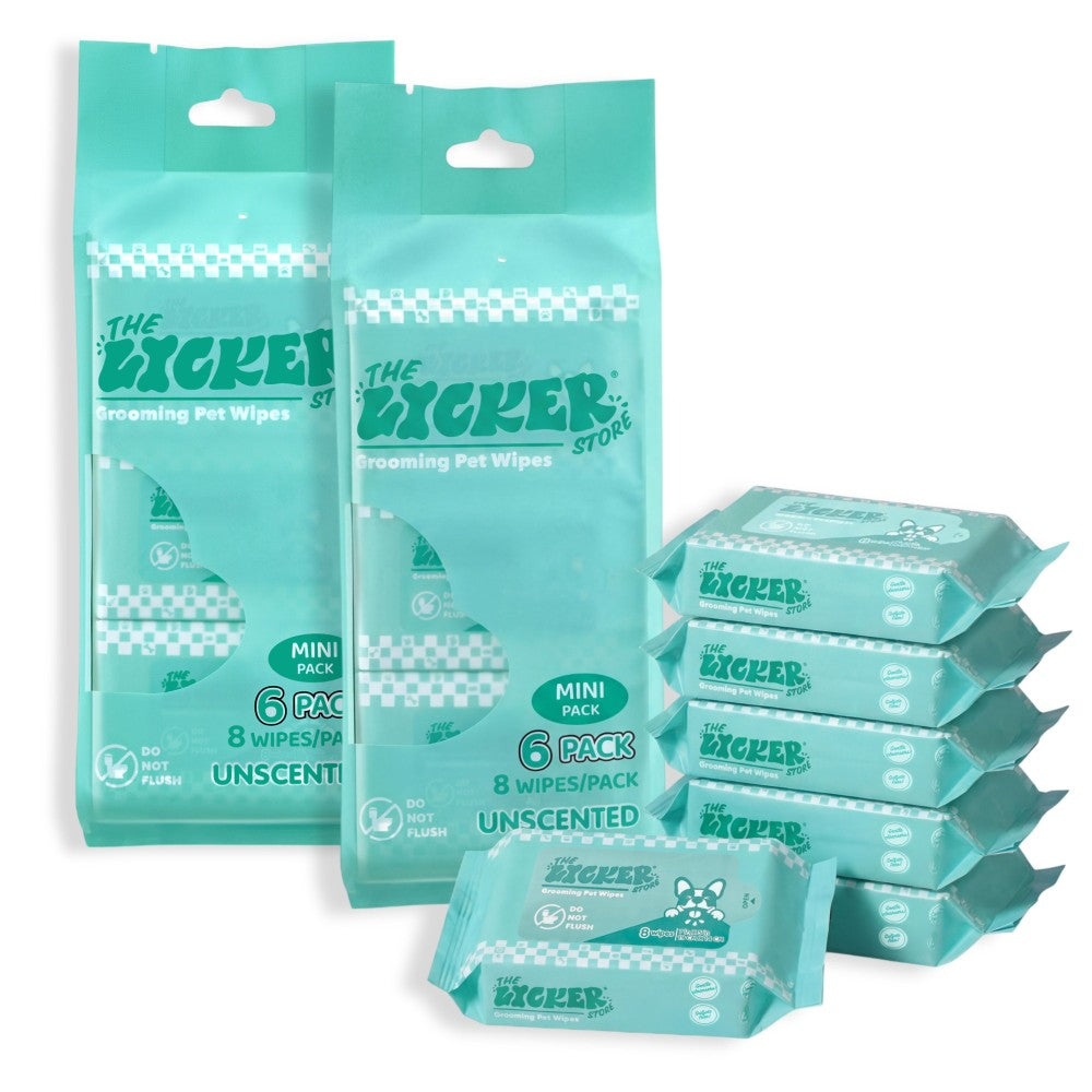 Mini Dog Body Hypoallergenic Wipes with Extracts of Aloe Vera Leaf, Chamomile, Shea Butter