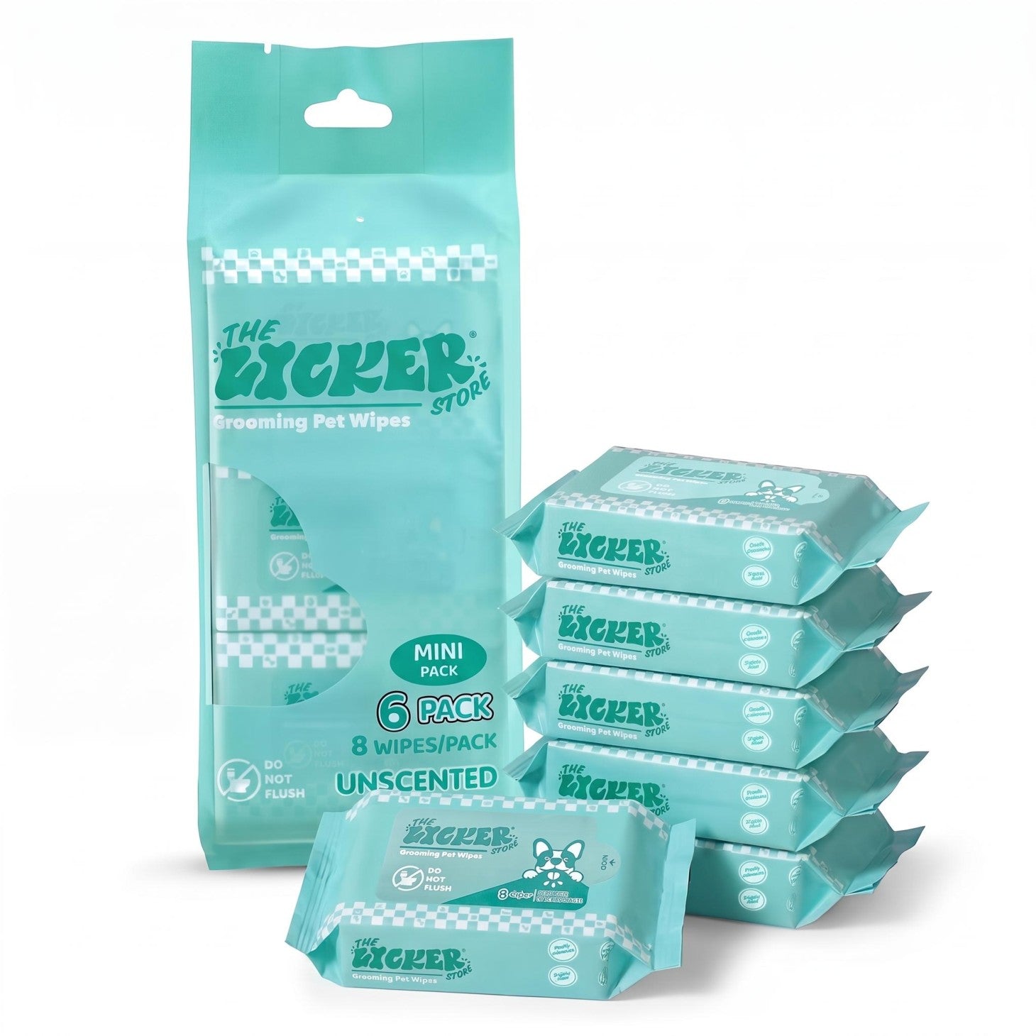 Mini Dog Body Hypoallergenic Wipes with Extracts of Aloe Vera Leaf, Chamomile, Shea Butter